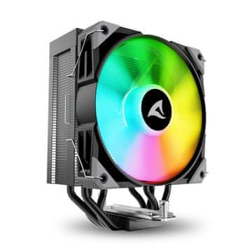 Sharkoon CPU A40 RGB BLACK AIR COOLER 120mm PWM 220W procesorski hladilnik