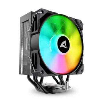 Sharkoon CPU A50 RGB BLACK AIR COOLER 120mm PWM 230W procesorski hladilnik