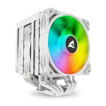 Sharkoon CPU A60 RGB WHITE AIR COOLER 2x120mm PWM 260W procesorski hladilnik