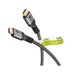 Goobay Ultra High Speed HDMI (M/M) 2.1 8K 60Hz 5m z Ethernet pozlačen, pleten z zaščito pred pregibanjem kabel