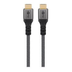 Goobay Ultra High Speed HDMI (M/M) 2.1 8K 60Hz 5m z Ethernet pozlačen, pleten z zaščito pred pregibanjem kabel