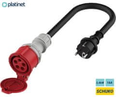 Platinet A11C35S prenosni EV adapter za polnjenje / napajanje, 3.6kW, 16A, 3-fazni, črn