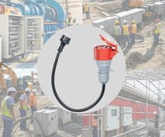 Platinet A11C35S prenosni EV adapter za polnjenje / napajanje, 3.6kW, 16A, 3-fazni, črn