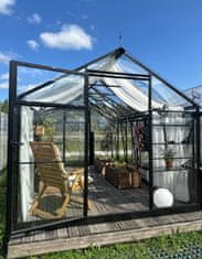 EcoSlider Stekleni rastlinjak STEKLENJAK EcoSlider 2,5m širine – 4 mm varnostno steklo, 410 cm