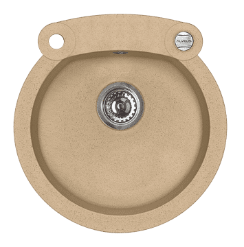 Alveus Granital okroglo pomivalno korito ROLL 10, enojno, 510x530