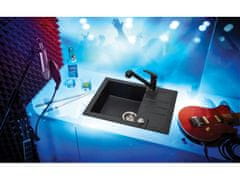 Alveus Granital pomivalno korito ROCK 30 z odcejano površino, 595x475, črna