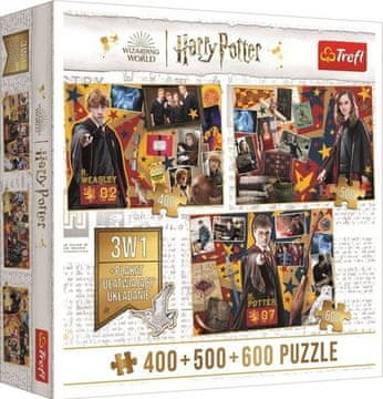 Trefl Puzzle Harry Potter Harry Potter, Ron, Hermiona 3v1 400 + 500 + 600 kosov