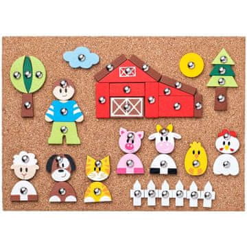 Woody 102190701 Korčna tabla - živali