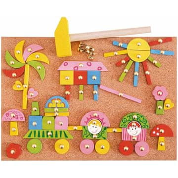 Woody 102191101 Deska z oblikami - rožnata.