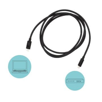 I-TEC Thunderbolt 3 - kabel razreda, 40 Gb/s, 100W Power Delivery, združljiv z USB-C, 150 cm