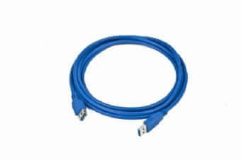 USB 3.0 kabel (AM - AF), podaljšek, 3 m, moder