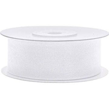 PartyDeco Beli trak 25 mm x 25 m -