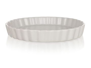 Banquet Okrogel pekač za peko. Premer 28,5x4 cm CULINARIA keramika BELA