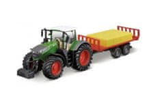 BBurago - FARMLAND, traktor Fendt 1050 s prikolico za bale, 10 cm