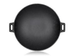 Banquet Ponev WOK 36,5 cm IZBOLJŠENO litega železa Črna