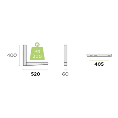 Rodigas Konzola za klimo MS402 520mm