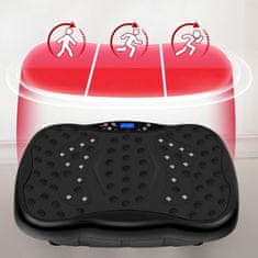 Dexxer 550 LCD fitnes trener platforma za vibracijsko vadbo z daljincem do 150kg črna