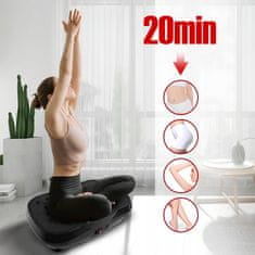 Dexxer 550 LCD fitnes trener platforma za vibracijsko vadbo z daljincem do 150kg črna