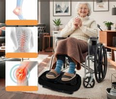 Dexxer 550 LCD fitnes trener platforma za vibracijsko vadbo z daljincem do 150kg črna