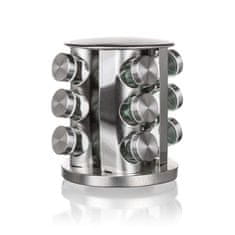 Banquet AKCENT steklo + kovinski izliv (12 kosov) z vrtljivim stojalom iz nerjavečega jekla