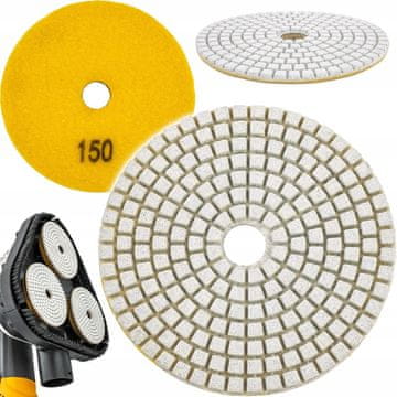 Powermat Diamantni mokro-suhi brusni velcro disk 100mm P150