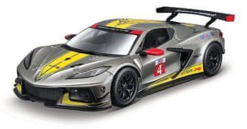 BBurago - RACE, 2020 Chevrolet Corvette C8.R, kovinsko siva, 1:24