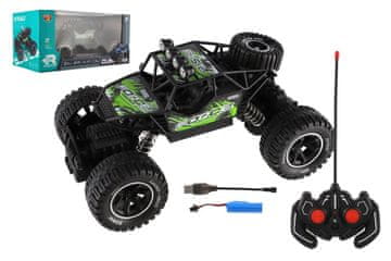 Teddies Avto RC Off-Road plastika 26cm 27MHz polnilni paket + baterija z zeleno svetlobo