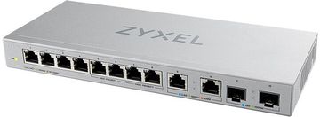 Zyxel XGS1210-12 v2, 12-portno gigabitno spletno upravljano stikalo z 8 priključki 1G + 2 priključka 2,5G + 2 priključka SFP+