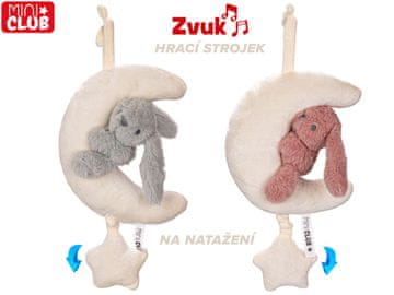 Mini Club Pliš Marigold 35 cm z zajčkom in natezalnikom - mešanica barv (roza, modra)