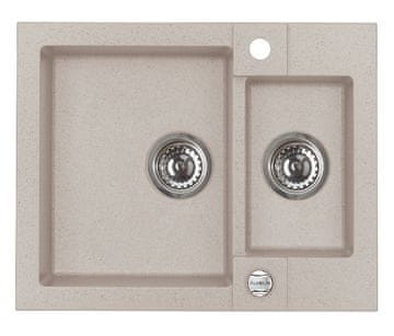 Alveus Granital pomivalno korito ROCK 80, dvojno, 595x475