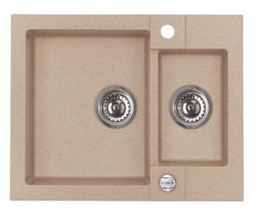 Alveus Granital pomivalno korito ROCK 80, dvojno, 595x475