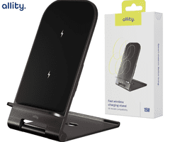 Allity AWC-100-15W brezžični polnilec in stojalo, 15W, USB-C, siv (Graphite)