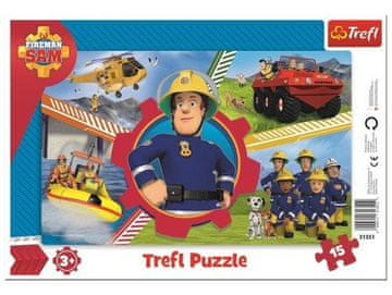 Trefl Puzzle Gasilec Sam / 15 kosov