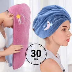 Mormark Vpojna brisača iz mikrovlaken za hitro sušenje las, Turban (2 kosa) | HAIRWRAP 