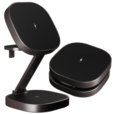 Allity AWC-220-25WMS brezžična polnilna postaja 3v1, 25W, MagSafe, USB-C, siva (Graphite)