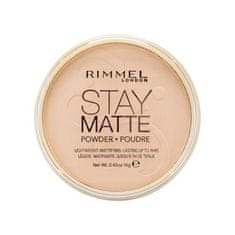 Rimmel Stay Matte dolgoobstojen kompakten puder 14 g Odtenek 005 silky beige