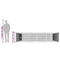 Vidaxl Pasji boks črn 9 m² jeklo