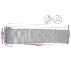 Vidaxl Zunanji pasji boks s streho 760x190x225 cm