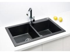 Alveus Granital pomivalno korito ROCK 90, dvojno, 780x480, črna