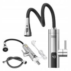 Teesa Inox LCD kuhinjski pretočni električni grelnik vode 3000W s fleksibilnim izlivom