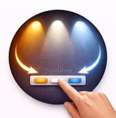 Ideus LED panel 12W vgradni 3CCT 1100lm IP54 WAFEL bel