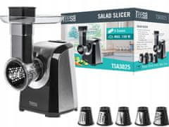 Teesa 150W inox električni rezalnik in strgalnik zelenjave