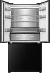 Hisense RQ768N4GBE samostojni štirivratni hladilnik, črn, 591 l