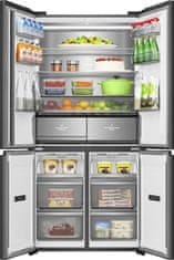 Hisense RQ768N4GBE samostojni štirivratni hladilnik, črn, 591 l