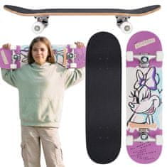 Disney DISNEY Minnie Mouse Veliki leseni skateboard za mlade, 79 cm, protizdrsna plošča, stabilen do 80 kg