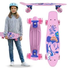 Disney DISNEY MINNIE Otroški fish skateboard, 55 cm, protizdrsna plošča, lahek, stabilen, za težo od 20 do 50 kg