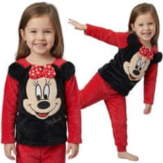 Disney DISNEY Minnie Mouse Dekliške flisaste pižame, dvodelne pižame z dolgimi rokavi, tople 110
