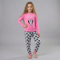 Disney DISNEY Minnie Mouse Dekliške flisaste pižame, dvodelne pižame z dolgimi rokavi, tople 128