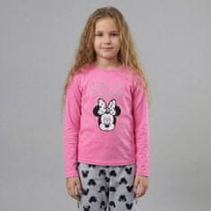 Disney DISNEY Minnie Mouse Dekliške flisaste pižame, dvodelne pižame z dolgimi rokavi, tople 128