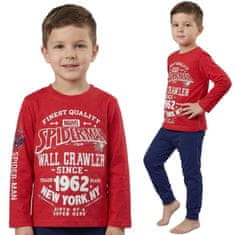 MARVEL COMICS MARVEL Spider-Man Dvodelne rdeče in temno modre fantovske pižame, bombažne pižame z dolgimi rokavi 104